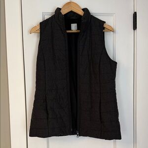J. Jill Dark Grey Quilted Sleeveless Vest Size XS